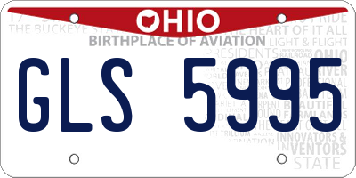 OH license plate GLS5995