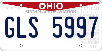 OH license plate GLS5997