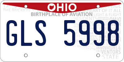 OH license plate GLS5998