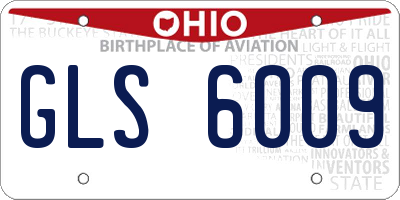 OH license plate GLS6009