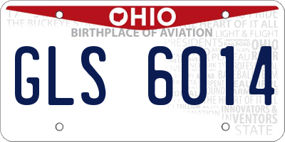 OH license plate GLS6014