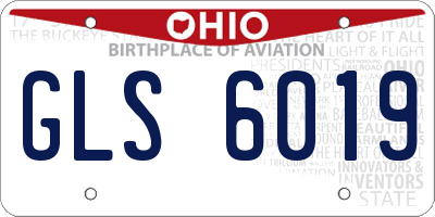 OH license plate GLS6019
