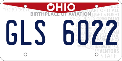 OH license plate GLS6022