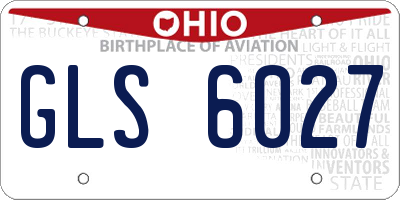 OH license plate GLS6027