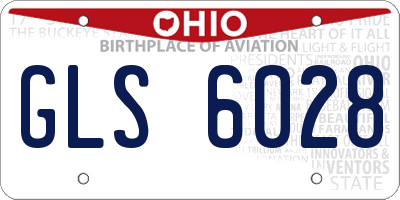 OH license plate GLS6028
