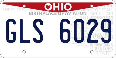 OH license plate GLS6029