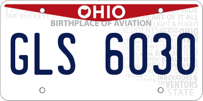 OH license plate GLS6030