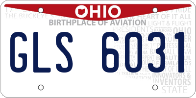 OH license plate GLS6031