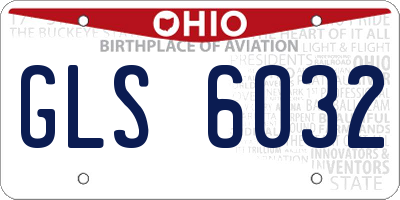 OH license plate GLS6032