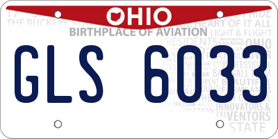 OH license plate GLS6033