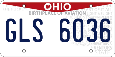 OH license plate GLS6036