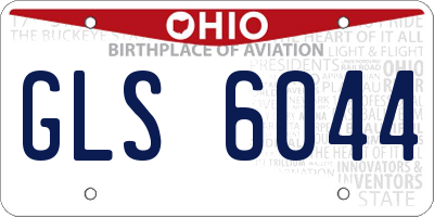 OH license plate GLS6044