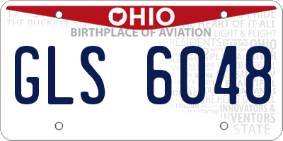 OH license plate GLS6048