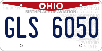 OH license plate GLS6050