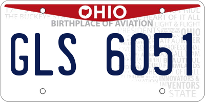 OH license plate GLS6051