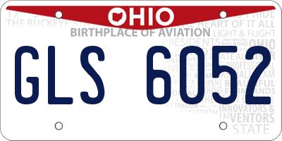 OH license plate GLS6052