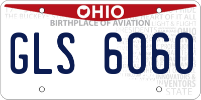 OH license plate GLS6060