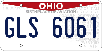 OH license plate GLS6061