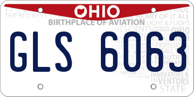 OH license plate GLS6063
