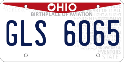 OH license plate GLS6065