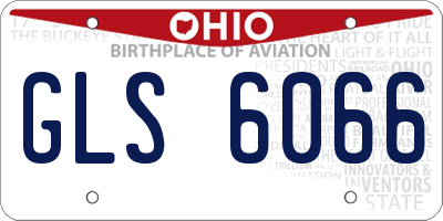 OH license plate GLS6066