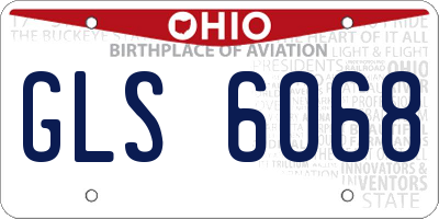 OH license plate GLS6068