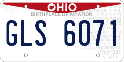 OH license plate GLS6071