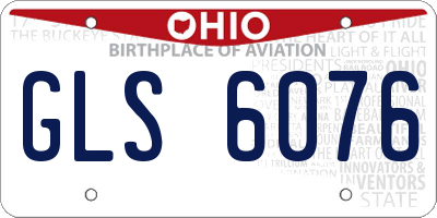 OH license plate GLS6076