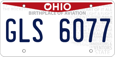 OH license plate GLS6077