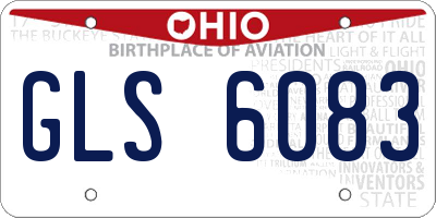 OH license plate GLS6083