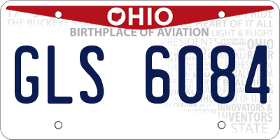 OH license plate GLS6084