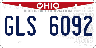 OH license plate GLS6092
