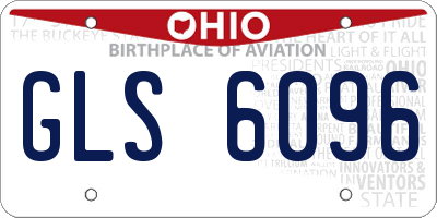 OH license plate GLS6096