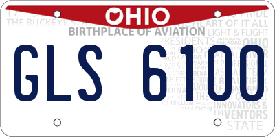 OH license plate GLS6100