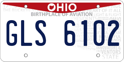 OH license plate GLS6102
