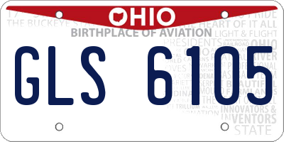 OH license plate GLS6105