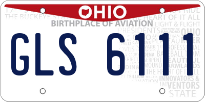 OH license plate GLS6111