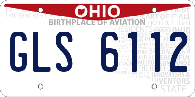 OH license plate GLS6112