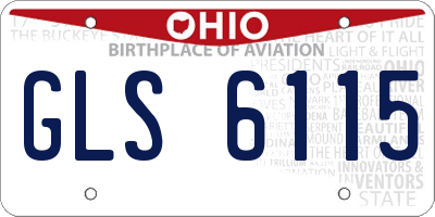 OH license plate GLS6115