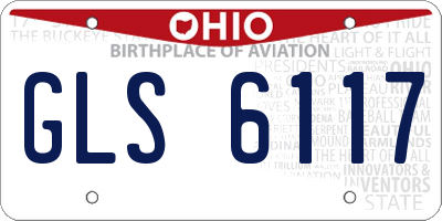 OH license plate GLS6117