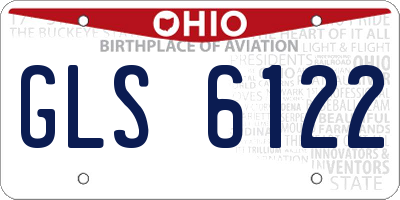 OH license plate GLS6122