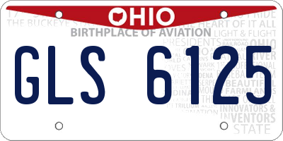 OH license plate GLS6125