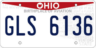 OH license plate GLS6136