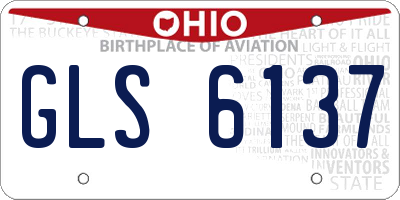 OH license plate GLS6137