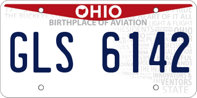 OH license plate GLS6142