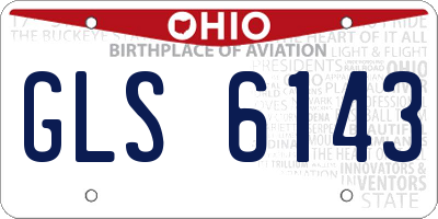 OH license plate GLS6143