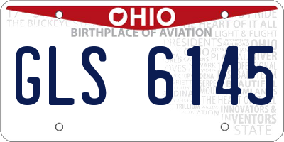 OH license plate GLS6145