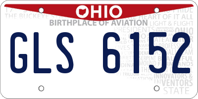 OH license plate GLS6152
