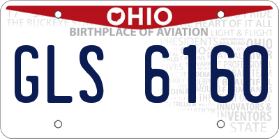 OH license plate GLS6160