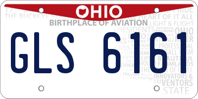 OH license plate GLS6161